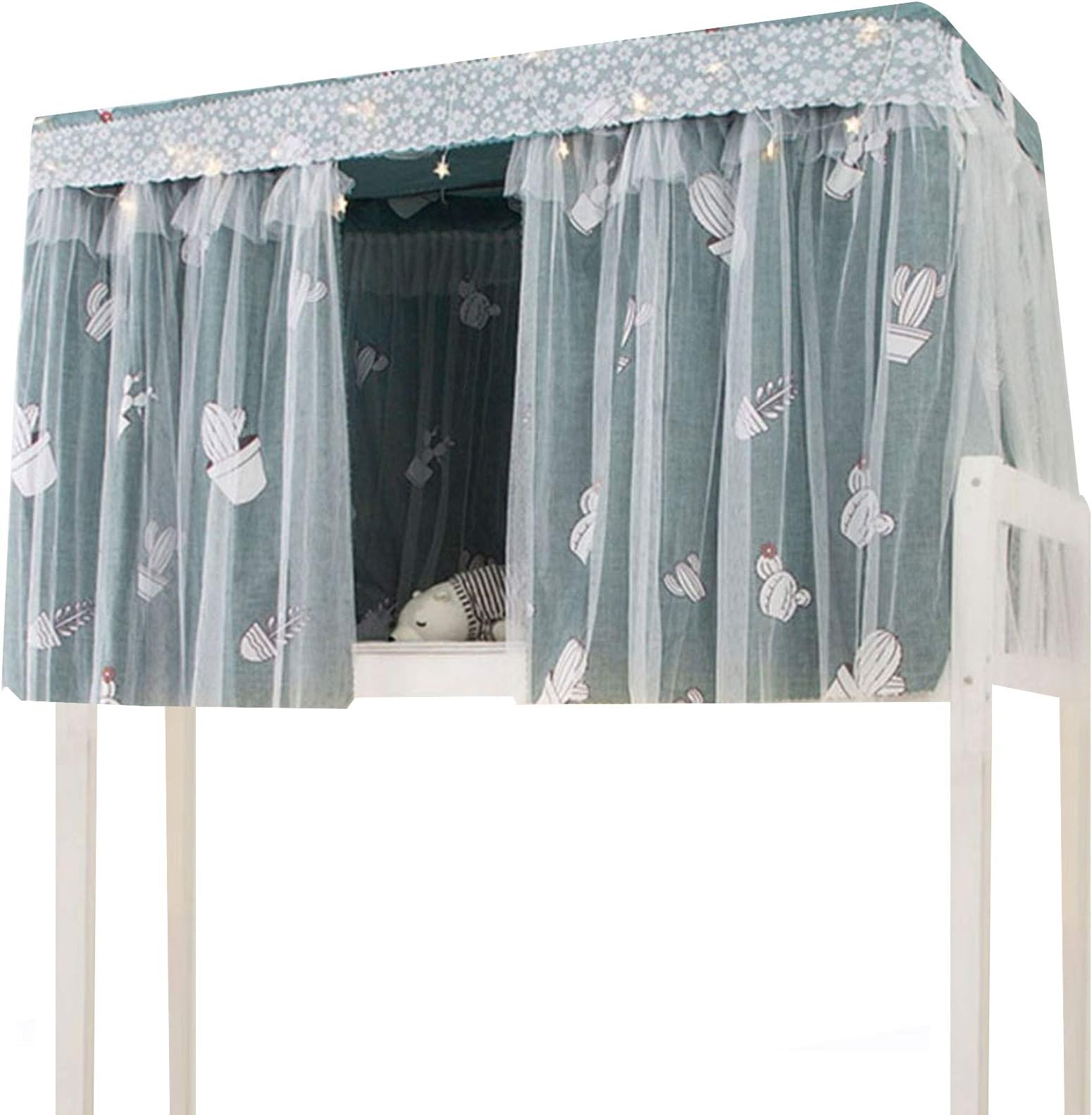 Adela Boutique Pink Bed Canopy Bedding Curtain Blackout Cloth Single Sleeper Bunk Bed Tent 3pcs Curtain (Style11, 1 Top+2 Bed Curtain(45.378.7IN))