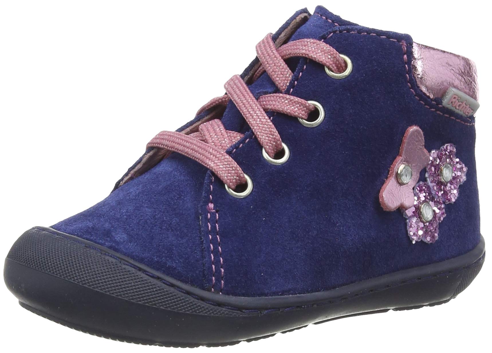 Richter Kinderschuhe Maxi0445-7112 Girls’ Hi-Top Trainers, Blue (Nautical/Candy 6822), 7.5 UK