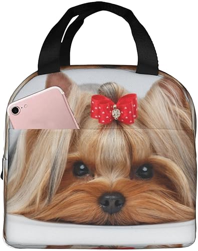 Yorkshire - Bolsa de almuerzo térmica para mujer, bolsa de almuerzo aislada, resistente al agua, térmica, suave, contenedor de almuerzo para viaje