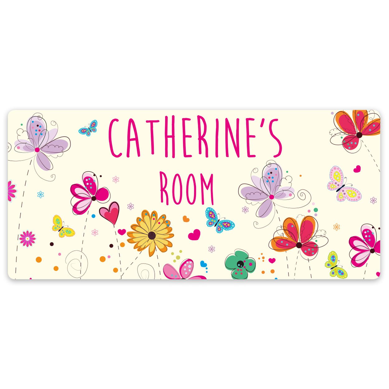 Paper Themes Whimsical Bedroom Door Sign Personalised For Kids Bedrooms | Personalised Door Signs | (Whimsical)