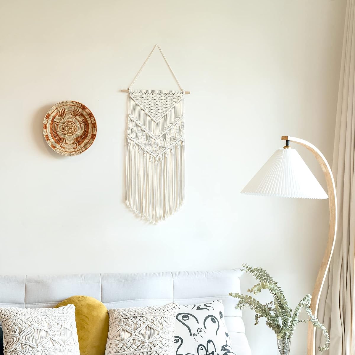 Handwoven 'Hope' Macramé Wall Hanging view 2