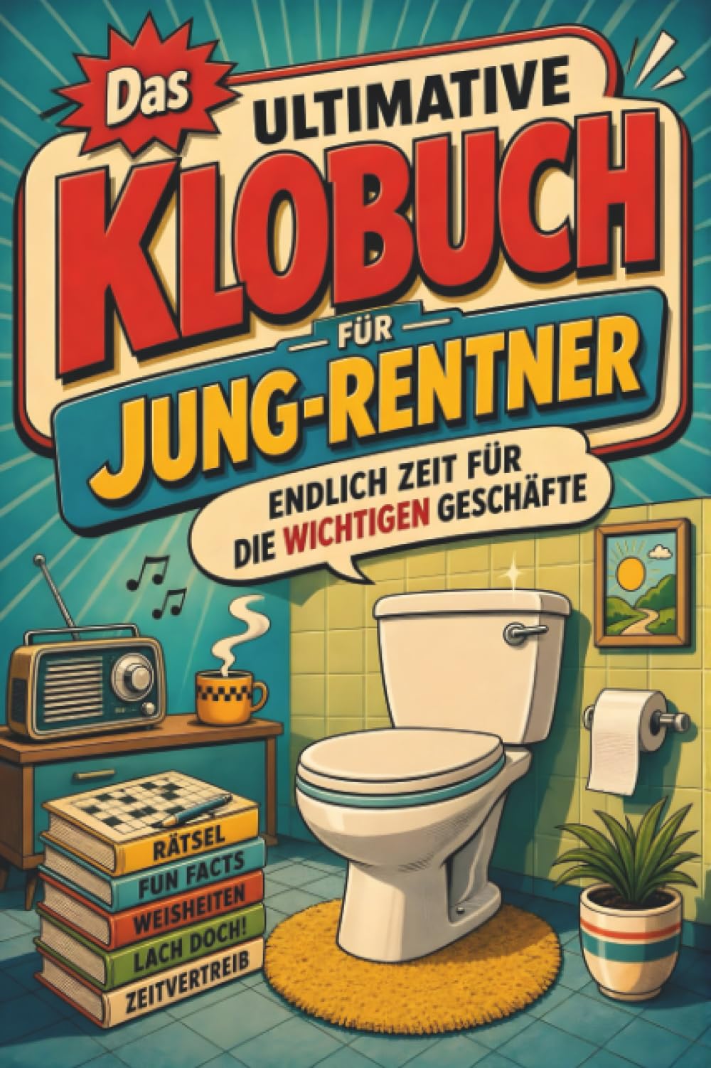 Das ultimative Klobuch für Jung-Rentner: Endlich Zeit für die wichtigen Geschäfte. Lustiges Geschenk für Pension, Ruhestand und Verrentung