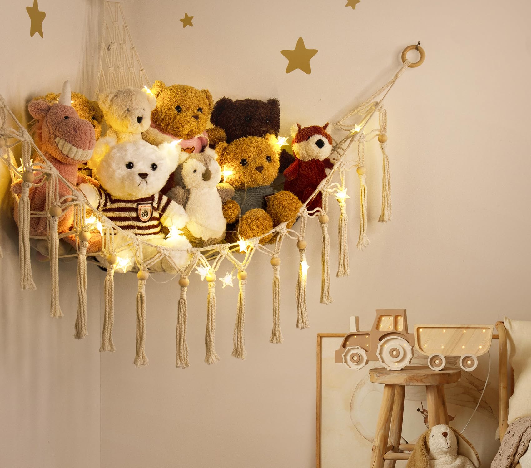 Teddy-Hängematte – Kuscheltier Aufbewahrung Hängematte für Stofftiere – Teddynetz Bär Aufbewahrung Hängematten für Plüschtiere – Niedliches