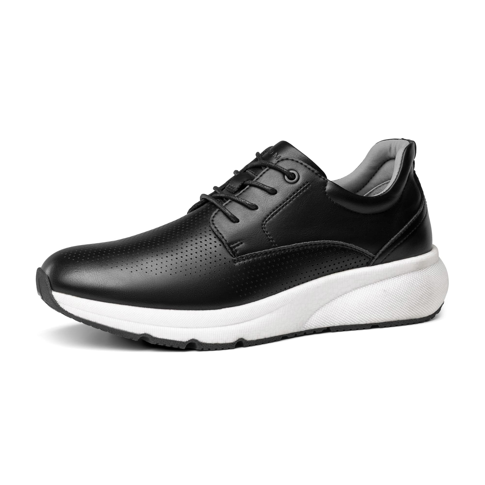 Bruno Marc MaxFlex - Tenis de vestir casuales Oxford con cordones para hombre, Negro -, 43 EU