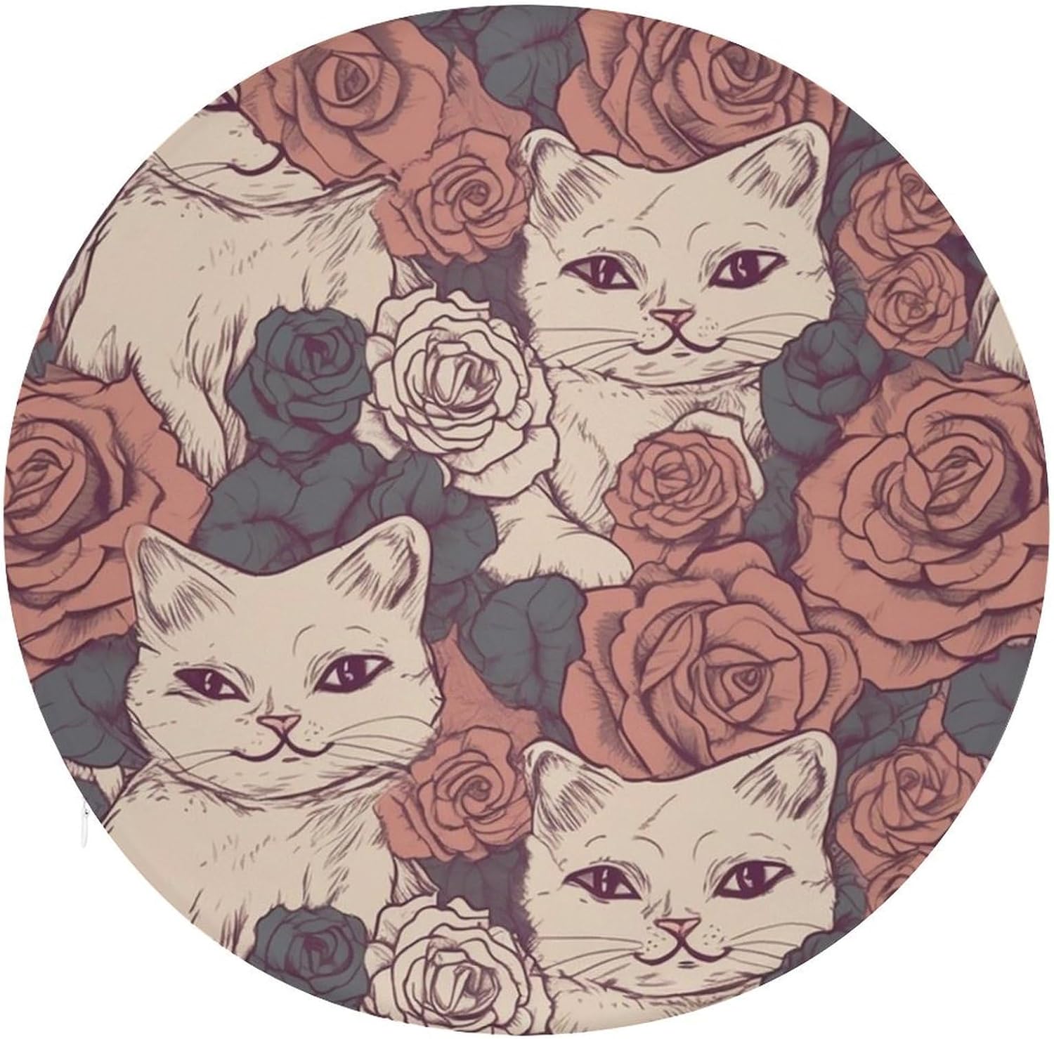 Rose Cat Chair Cushions Floor Pillow Chair Pad