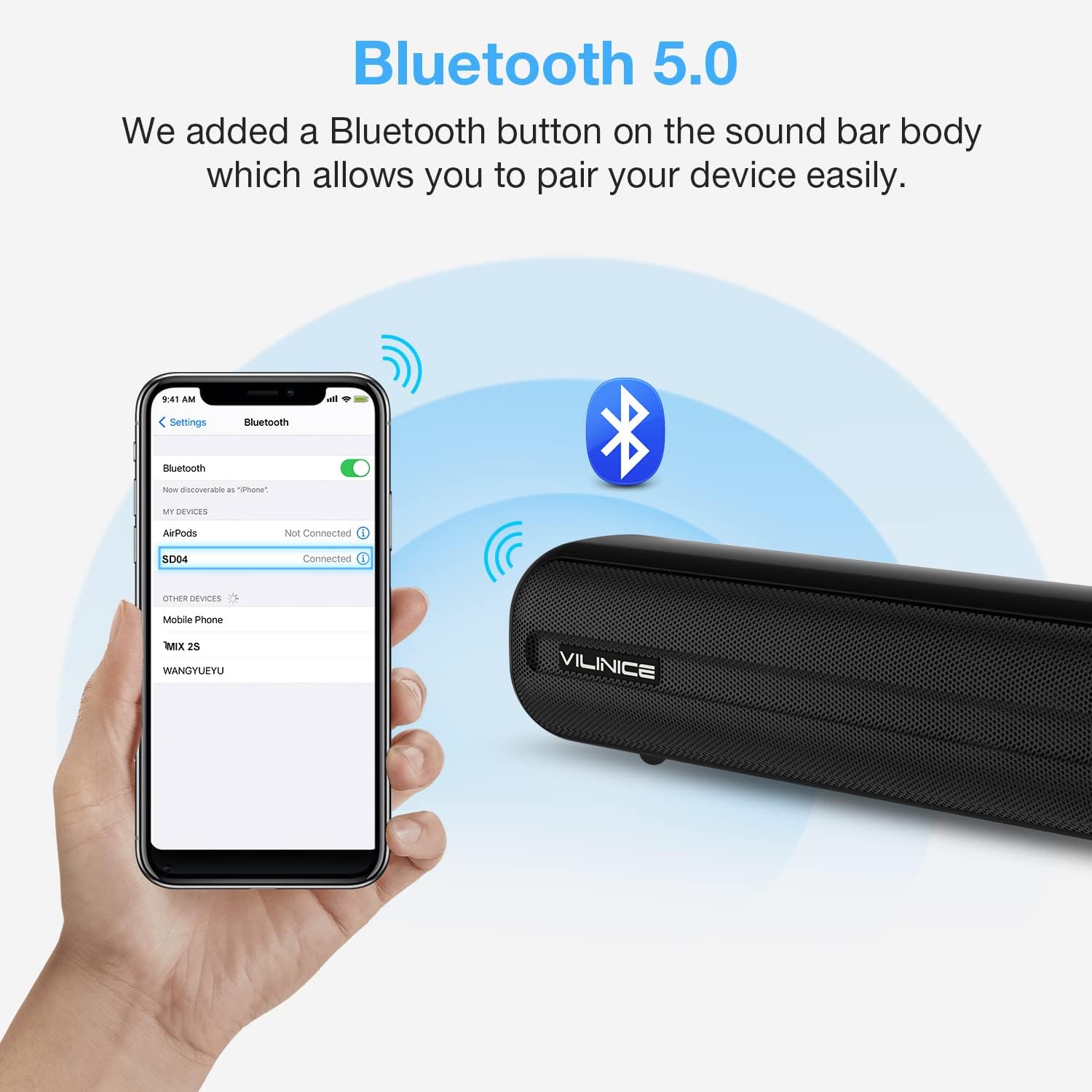 VILINICE Sound Bar Bluetooth Pairing
