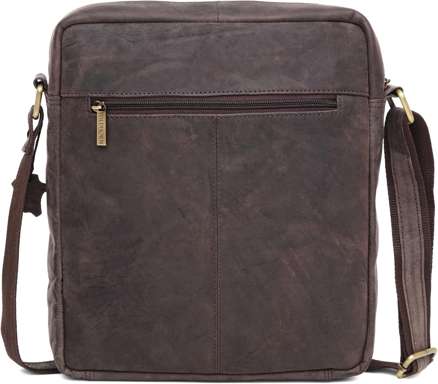 WildHorn Urban Edge Leather Sling Messenger Bag for Men I Dimension: L- 11 inch H- 12.5 inch W- 2.5 inch, D.B.Hunter, 2.7 x 9 x 10.5 inches