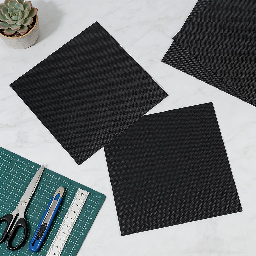 OLYCRAFT 3 Pack 240x240x1.5MM Carbon Fiber Sheet 3K Real Carbon Fiber Board Plate 100% 3K Laminate Plate Panels Sheets Lightweight High Strength Panel for RC Airplanes Drone Laptop Repair Panel