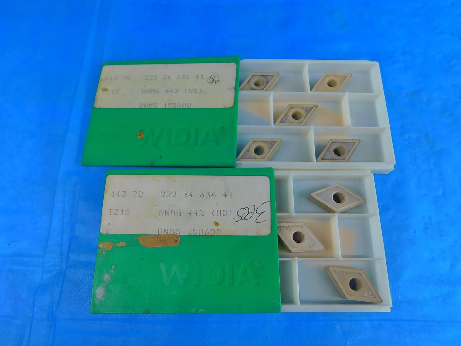 8PCS New WIDIA DNMG 442 DNMG 150608 TZ15 TiN ? Coated Carbide Turning Inserts - AR6658AS1
