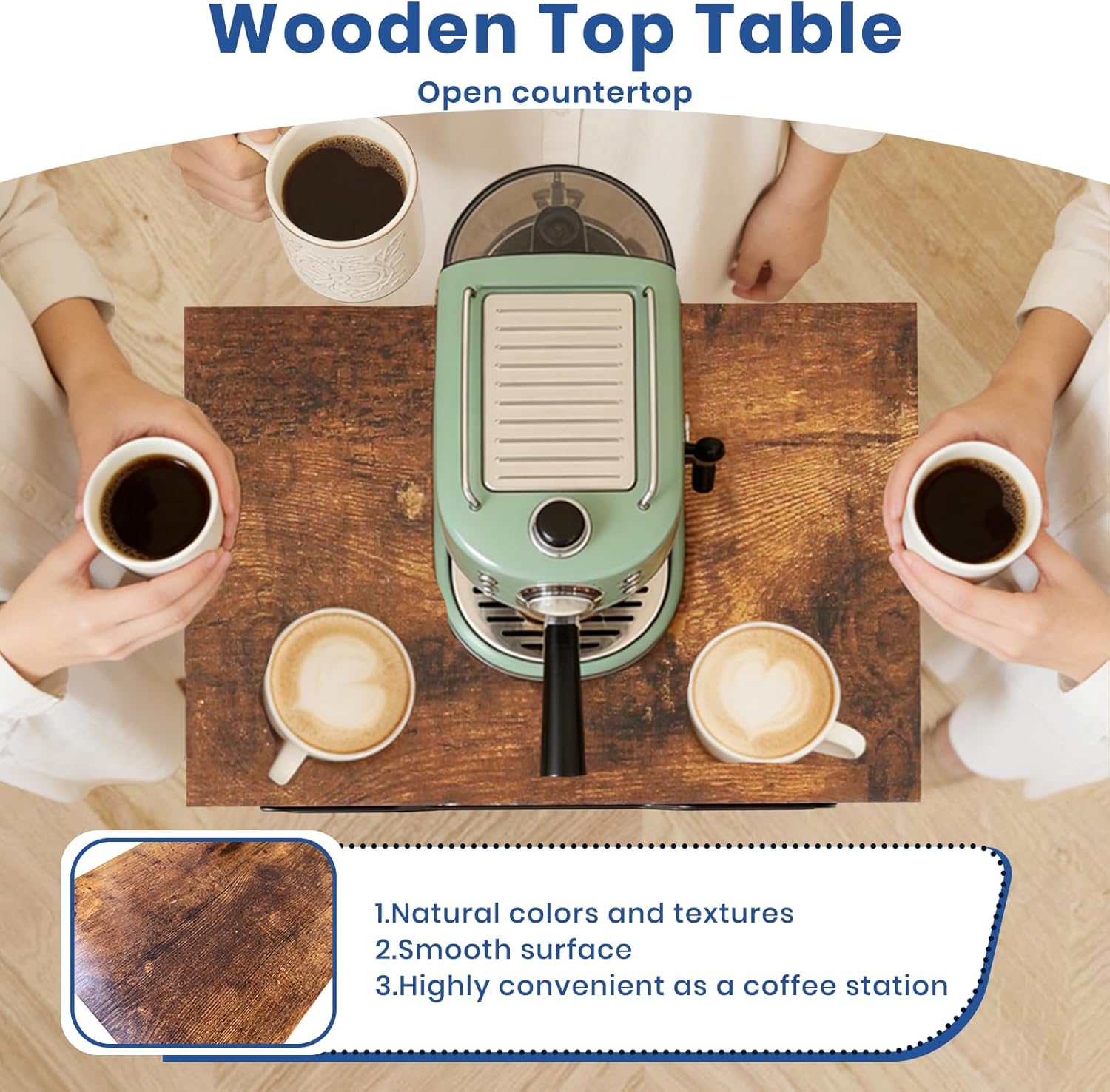 Goovilla Kitchen Cart with Drawers, 4 Tier Metal Rolling Utility Cart Organizer on Lockable Wheels with Wooden Top, Black Fruit Vegetable Storage Rack Also for Cans, Snack, Craft, Art, Office, Beauty