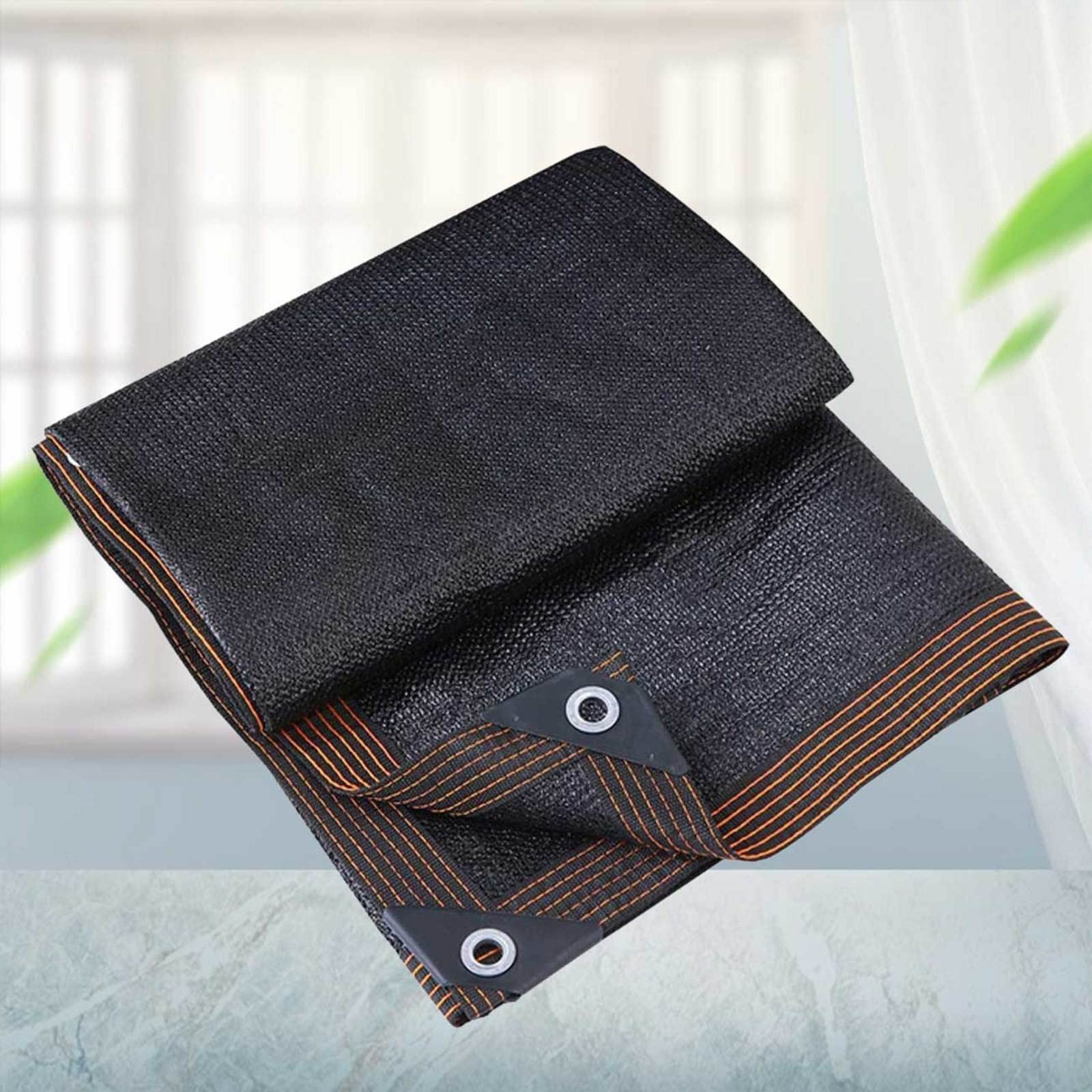 GLDYTVF Premium Black Garden Shade Sail Cloth for Balconies and Greenhouses Customizable Sizes 6x8m UV Resistant and Breathable Mesh Technology