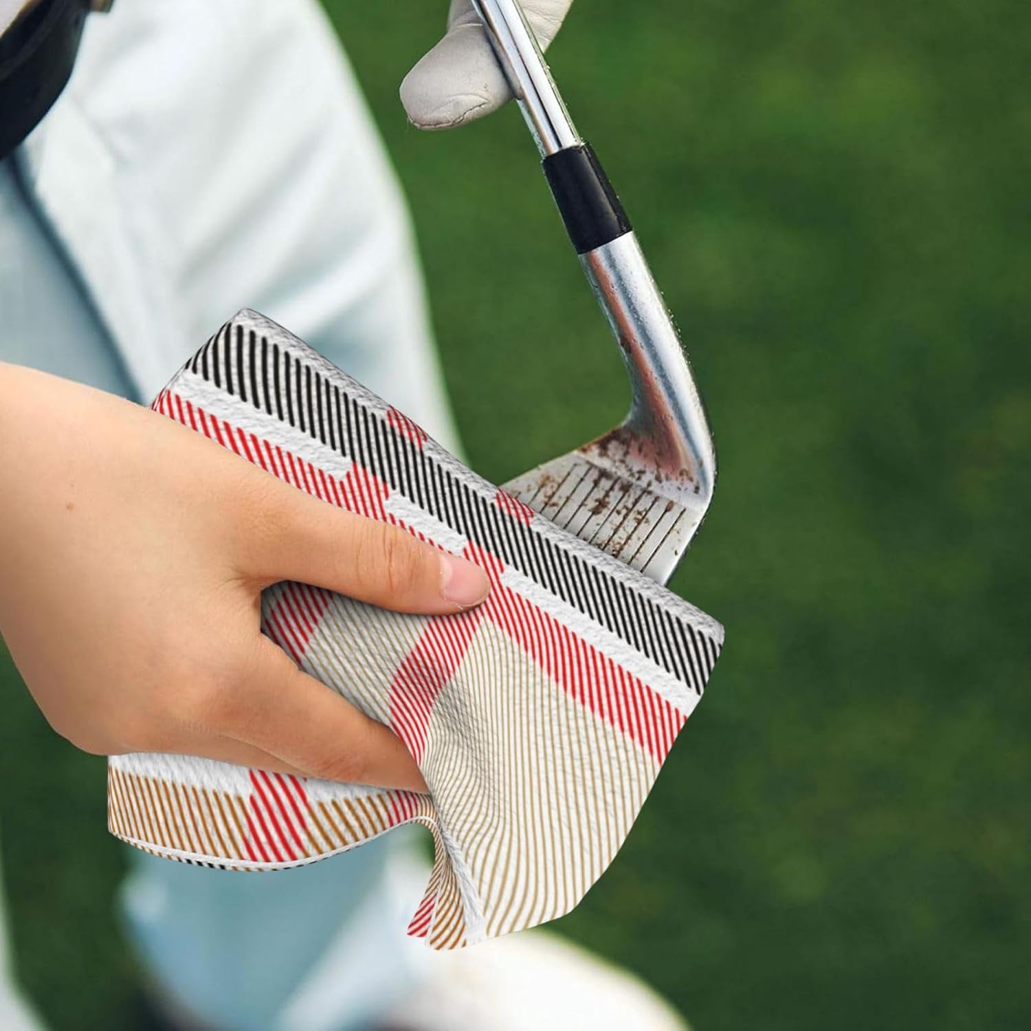 with-Classical-Palette-Template-for-Plaids-S-Suits-Dresses Microfiber Golf Towel with Carabiner Clip, 16x24 Inch Absorbent Waffle Weave Towel for Golf Bags
