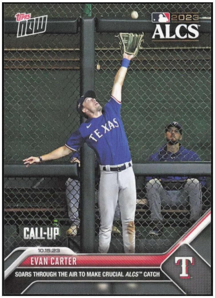 EVAN CARTER RC 2023 Topps NOW ROOKIE #1004 ALCS Rangers NM+-MT+ MLB Baseball PR:1839