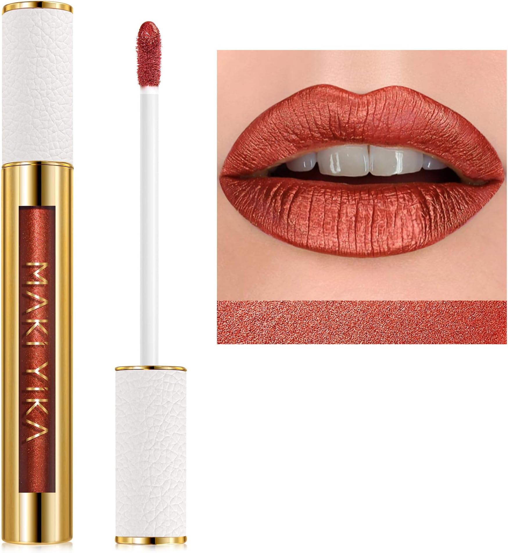 Red Lipstick for Women Metallic Liquid Lipsticks Long Lasting