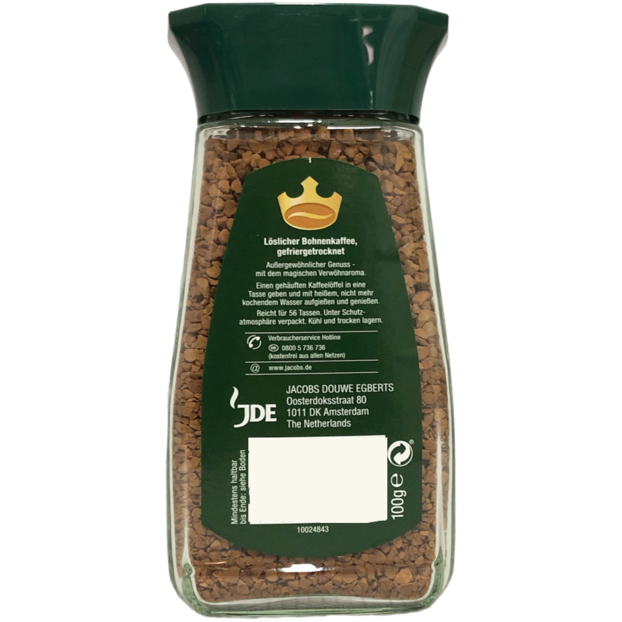 Jacobs Krönung löslicher Kaffee Instantkaffee 6er Pack (6x100g Glas) + usy Block