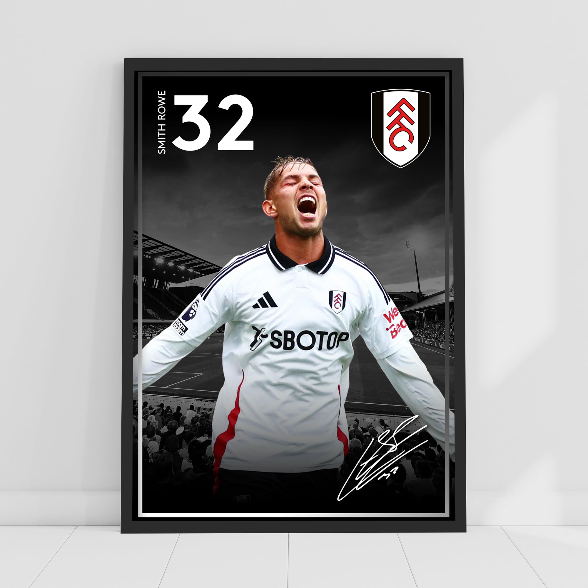 Themed Blue Fulham Fc - Smith Rowe 24/25 Player Poster Football Print Art (21Cm X 29.7Cm - A4)