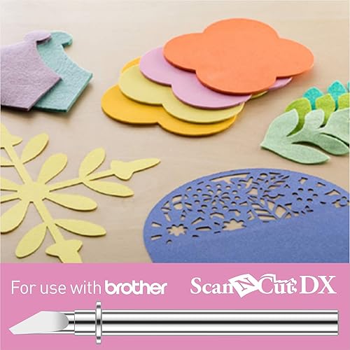 Miniatura 3 de Paquete de 2 cuchillas automáticas CADXBLD1 para Brother ScanNCut DX, utilizando material de acero de tungsteno de resistencia duradera, materiales