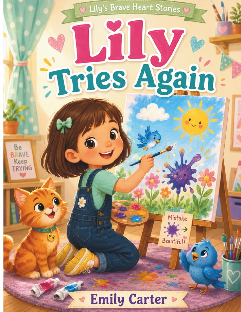 Lily Tries Again: A Gentle Story About Mistakes, Courage, Creativity, and Trying Again (Lily's Brave Little Heart Stories)