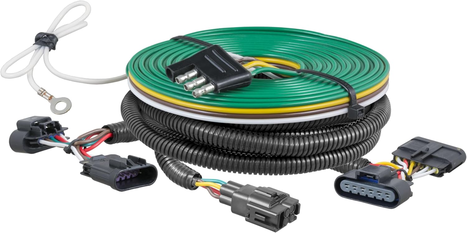 CURT 58926 Custom Towed-Vehicle RV Wiring Harness for Dinghy Towing, Fits Select Chevy Colorado, GMC Canyon, Isuzu I-280, I-290, I-350, I-370, Black
