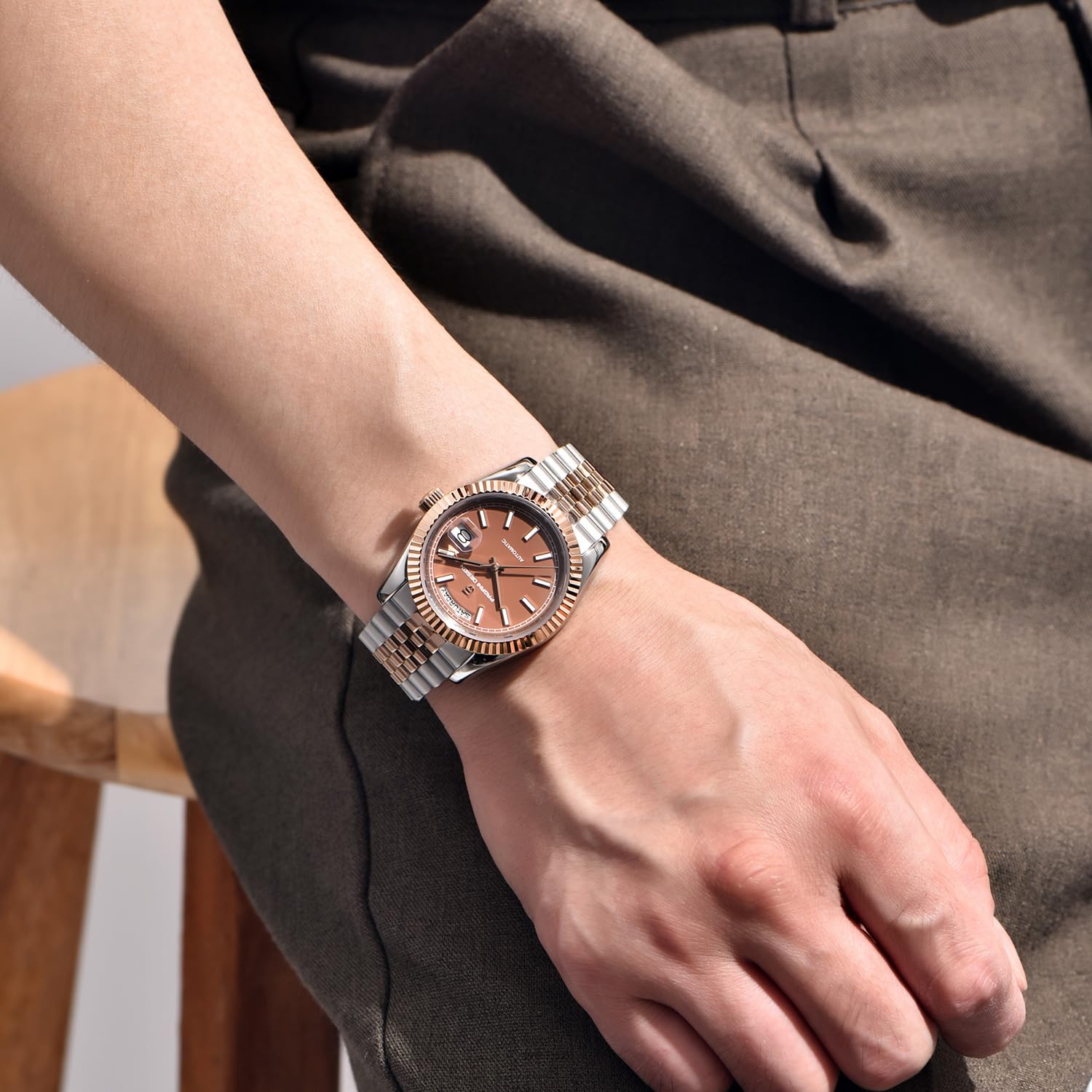 Pagani Design, orologio automatico da uomo, DD36, quadrante in zaffiro con rivestimento AR, funzione giorno-data, impermeabile 10 bar e movimento ST16