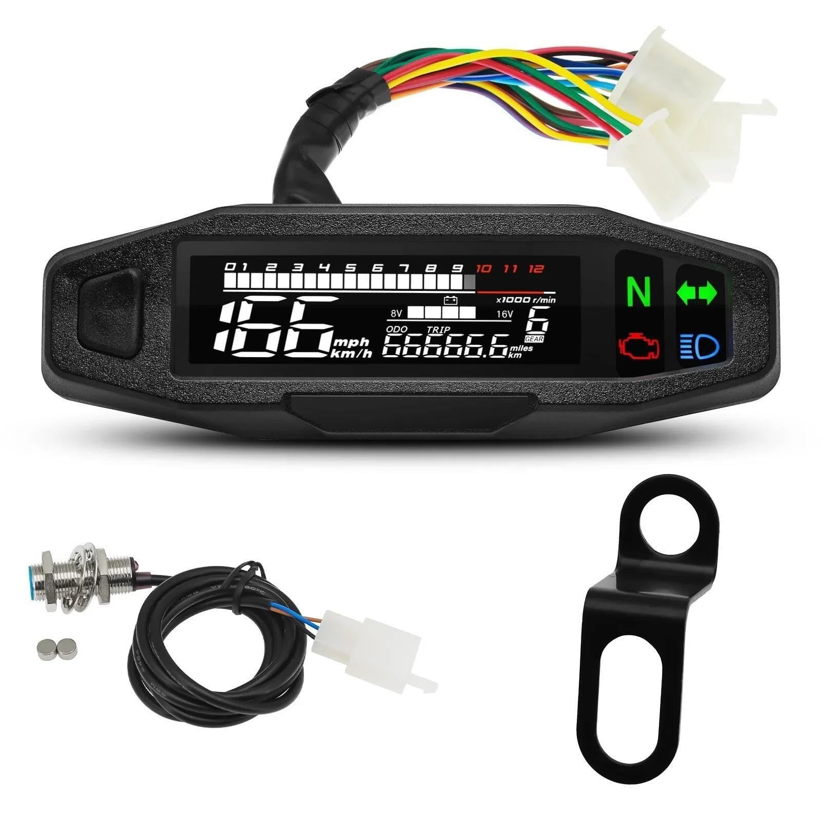 Instrumento Medidores Digitales Velocímetro Motocicleta