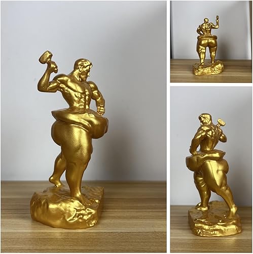 Miniatura 6 de Zhe Jiu Autoescultura, toma un martillo para tallarte a ti mismo, estatua de fitness para perder peso, decora tu hogar, oficina o estante