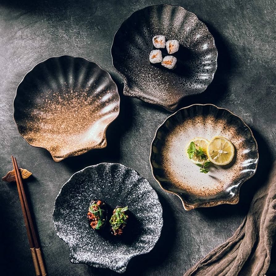 Amazon | 大理石の食器セット、SetCreativeシェル型セラミック