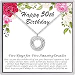 Birthday Gifts for Women, 30th 40th 50th 60th 70th 80th 90th Birthday Gifts for Women 925 Sterling Silver 3 4 5 6 7 8 9 Decades Birthday Gifts for Her Jewelry for Women