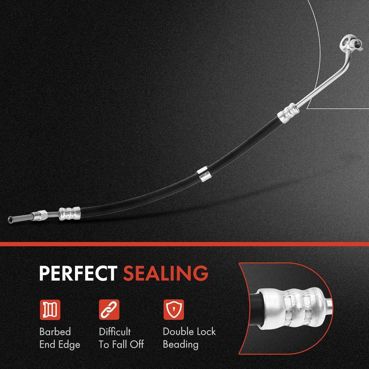 A-Premium Power Steering Hose Pressure Hose Line Assembly Compatible with Toyota Tacoma 2000-2004 L4 2.7L 4WD Manual Trans. Pump To Gear/Rack Pinion