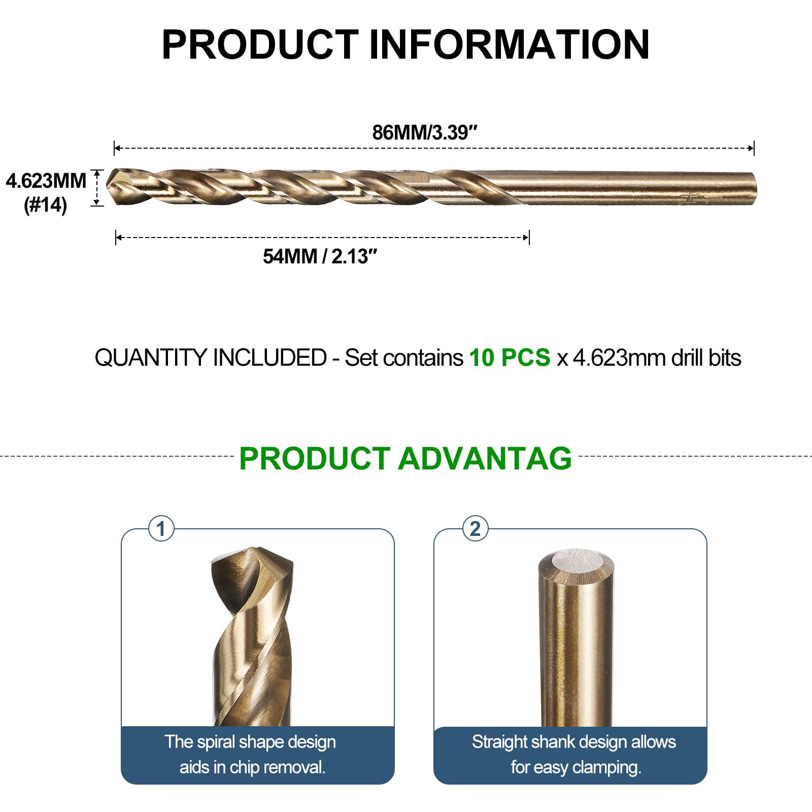 METALLIXITY 4.6mm Micro Drill Bit (#14) 10Pcs - Image 2