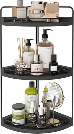 Amazon.com: Fixwal Corner Bathroom Counter Organizer, 3 Tier Rustic ...