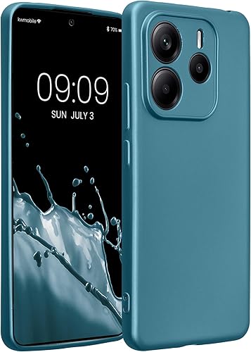 Vista 649 de kwmobile Funda compatible con Xiaomi Redmi Note 11 / Note 11S - Funda protectora de silicona TPU suave y delgada - Azul Báltico Azul (Baltic Blue)