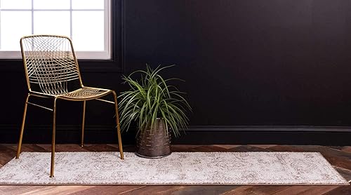 Vista 197 de Unique Loom Bromley Collection Vintage Traditional Medallion Border - Alfombra, Polipropileno, Amarillo/Crema azu/marfil,Gris