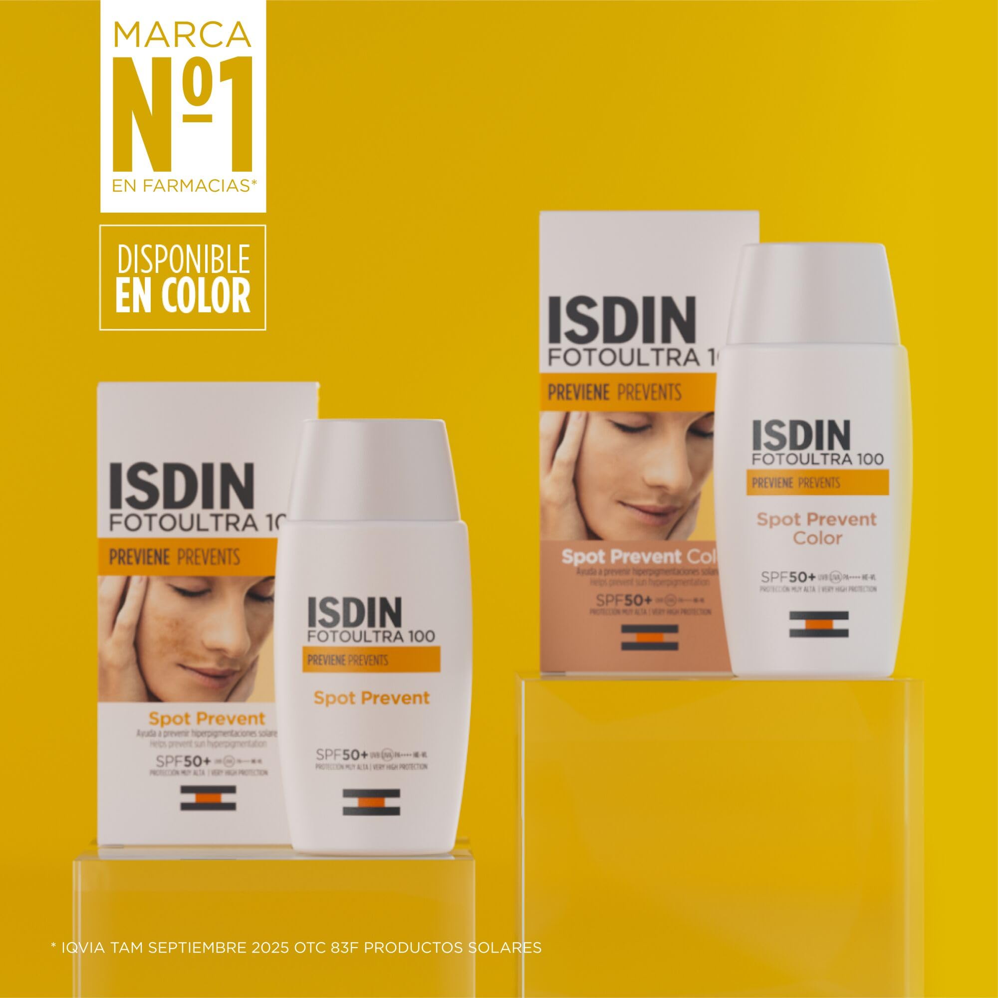 ISDIN Fotoultra 100 Fotoultra Spot Prevent SPF 50+ Protector Solar Facial Que Ayuda A Prevenir Manchas Solares Con Alta Protección UVB/UVA, Crema Solar Que Protege, Previene Y Unifica El Tono -50 ml