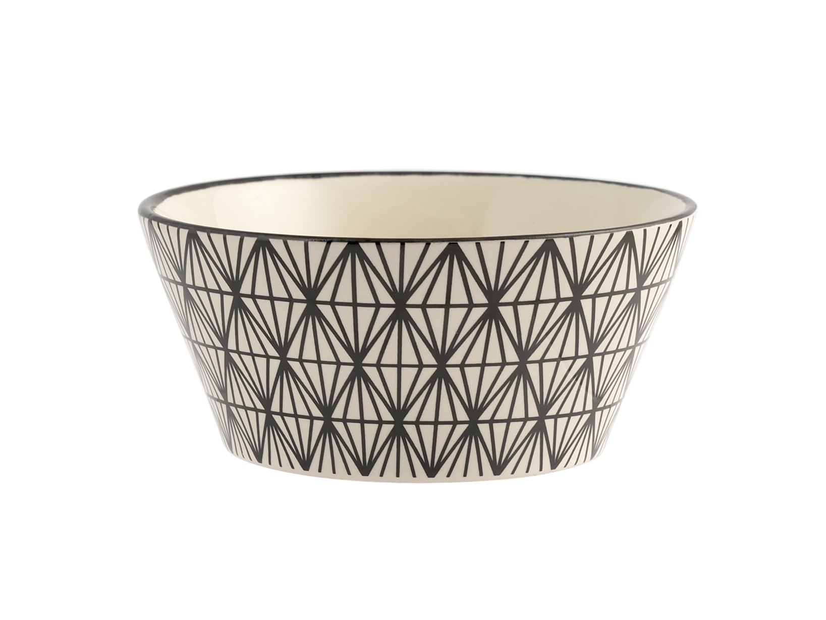 Set de 6 tazas jumbo de desayuno 340 ml – H&H línea Vhera – Decoración en blanco y negro, estilo atemporal