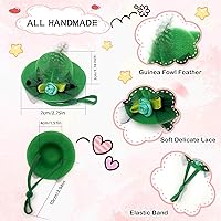 Vista 2 de 6 piezas de sombreros de pollo, sombreros para muñecas, ropa para osos, ropa para peluches, cascos de pollo