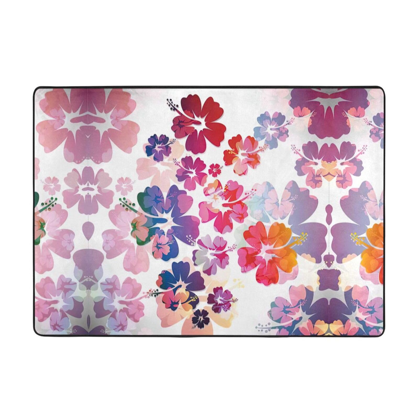 Tapis doux hawaïen grand format 203x147 cm pour chambre et bureau