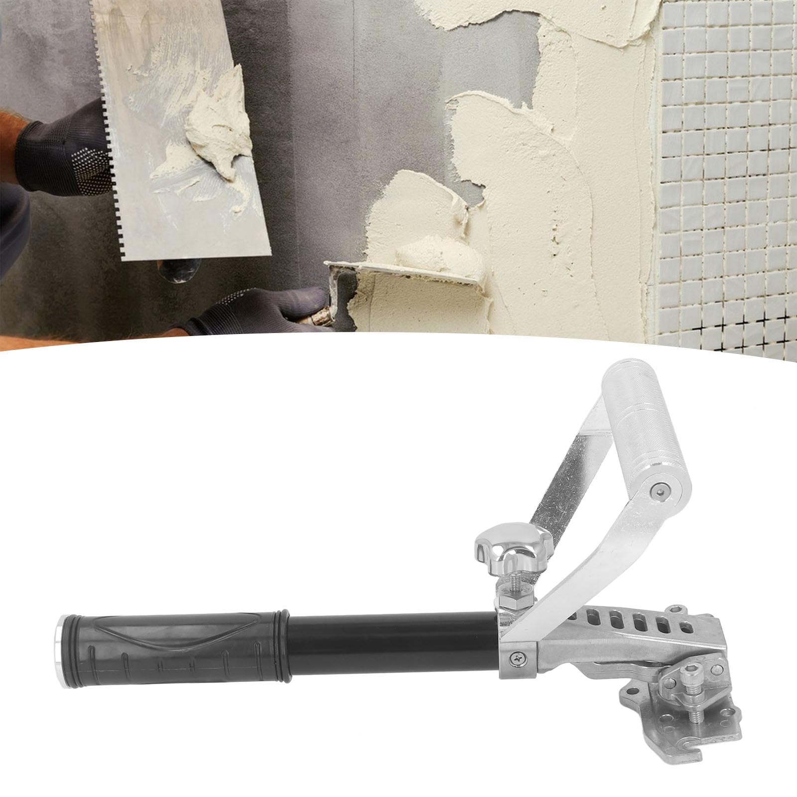 banapoy Trockenbau-Flachkastengriff, Mini-Trockenbau-Flachkastengriff, Verstellbarer Winkel, Aluminiumlegierung, Endbearbeitungsverlängerung, Werkzeug für Wandpaneele, Gipskarton