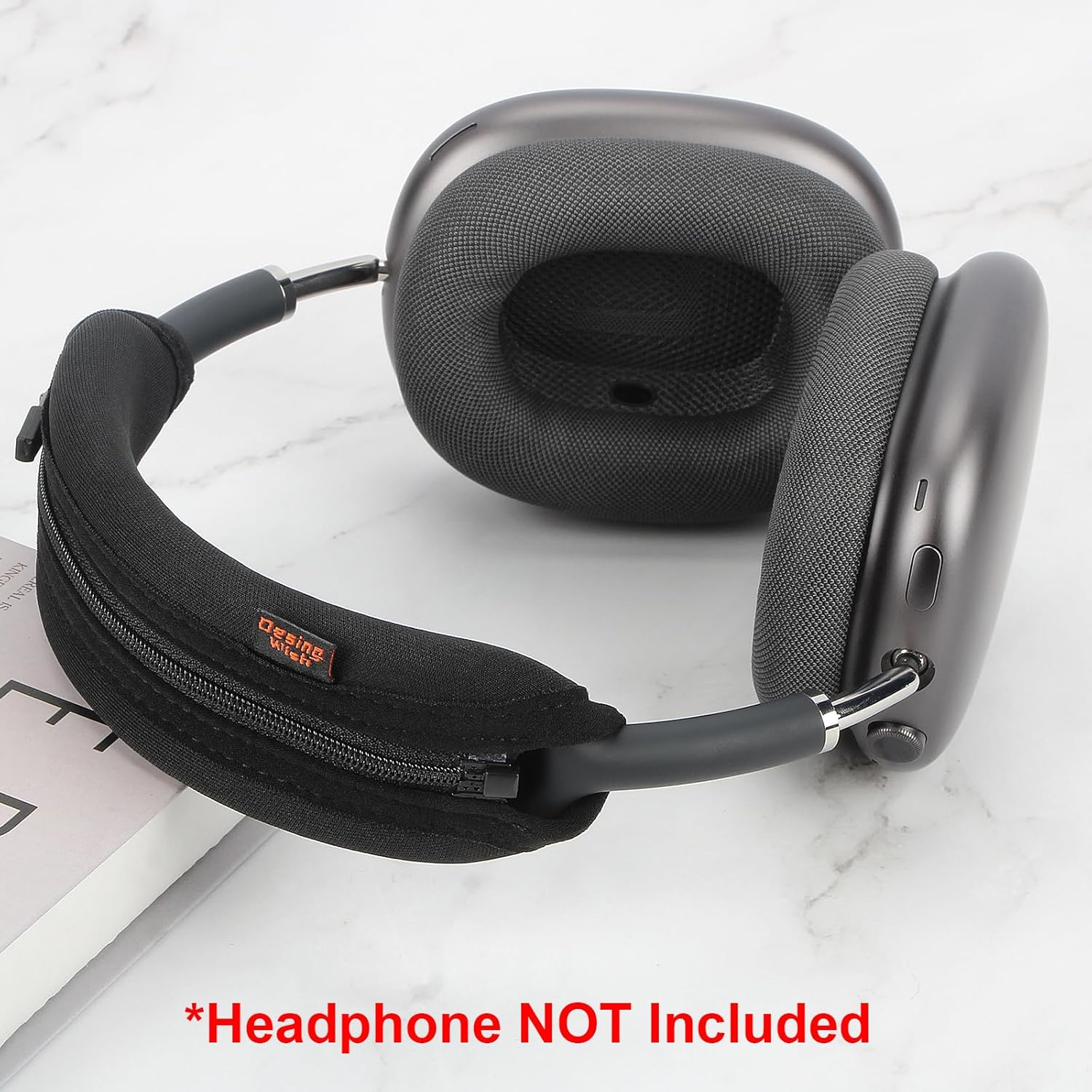 Desing Wish Headphone Cover for Apple AirPods Max, Soft Sports Fabric Replacement Headband Cushion Pad Cover Compatible with Apple AirPods Max Headphone Protector - Black - Image 3