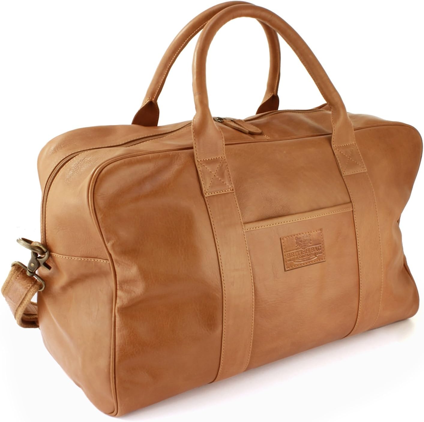 The British Bag Company Holdall Tan Leather Amazon.co.uk Fashion