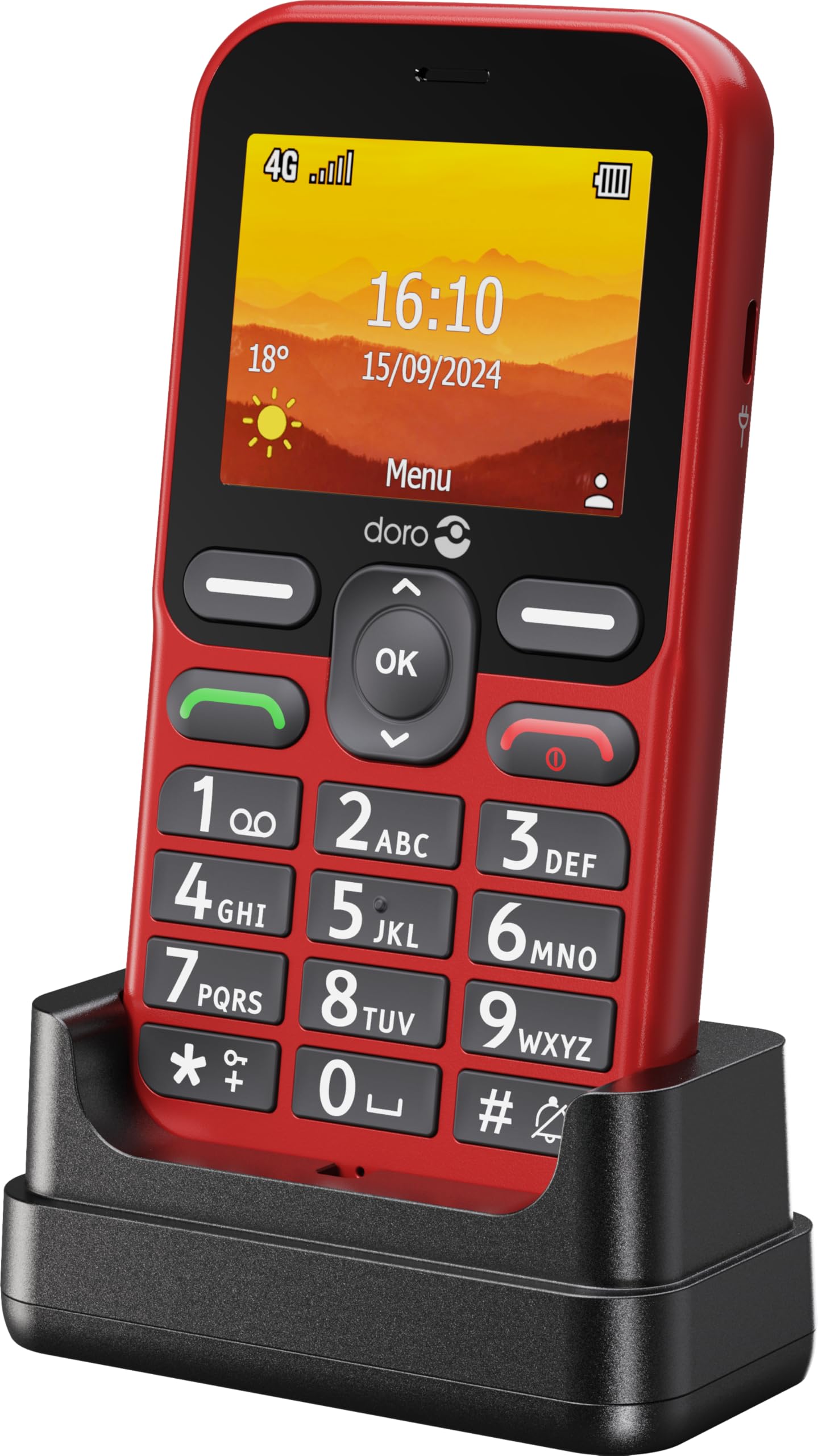 Doro Leva L10 6,1 cm [2.4] 118,9 g Rosso Telefono per anziani (DORO LEVA L10 RED - 2.4IN)