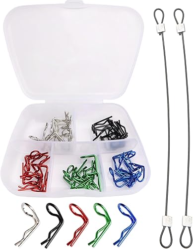 Miniatura 9 de 50 clips de cuerpo en ángulo de 90 grados, pasadores elásticos doblados y alambres de acero para automóviles a escala 1/8 1/10 1/12 modelo a control