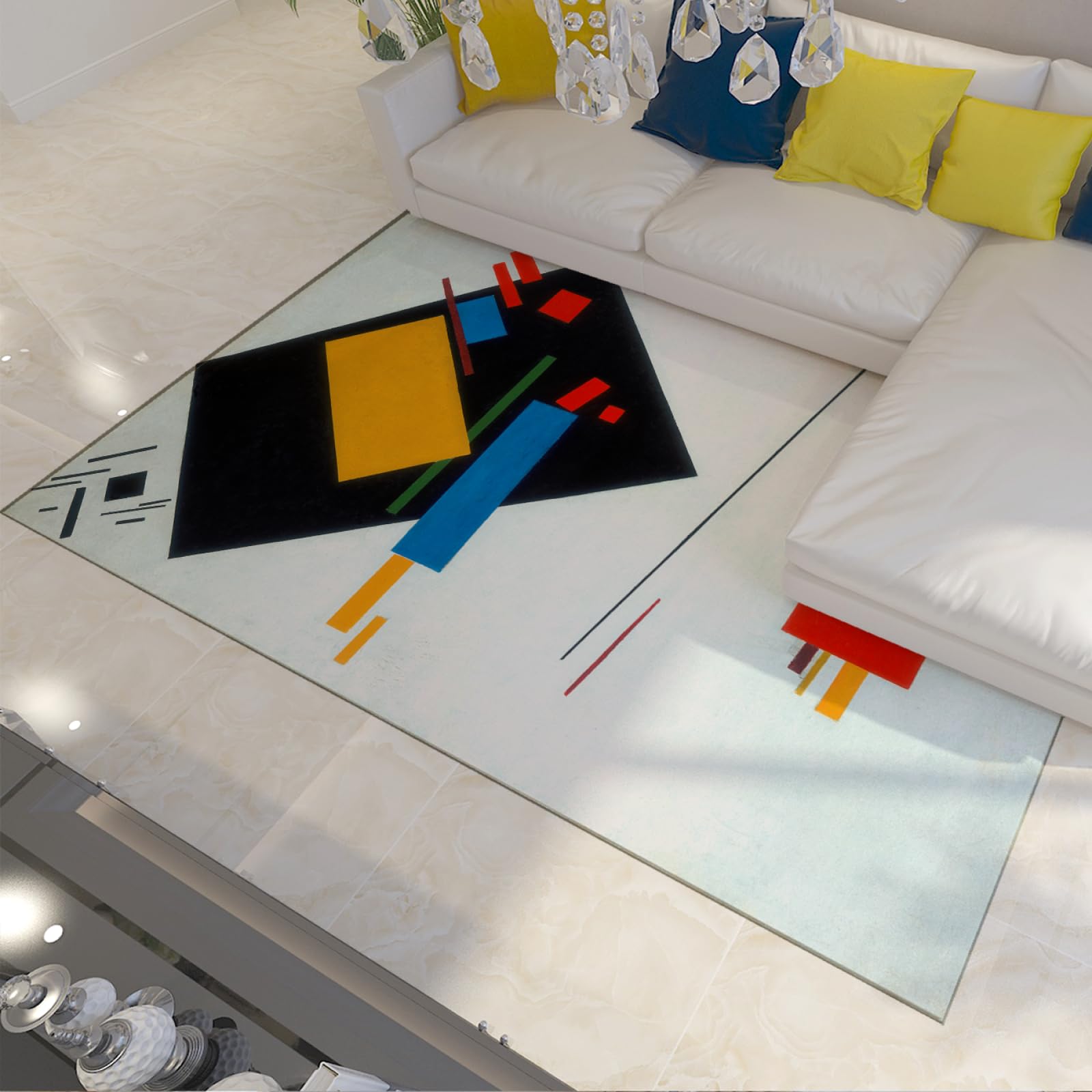 Tapis Kazimir Malevitch la solution durable pour entrée et salon usés
