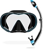 Single Lens Frameless Scuba Mask & Dry Snorkel for Snorkeling, Scuba Diving, F-Dual & Supernova Dry: Designed in Italy