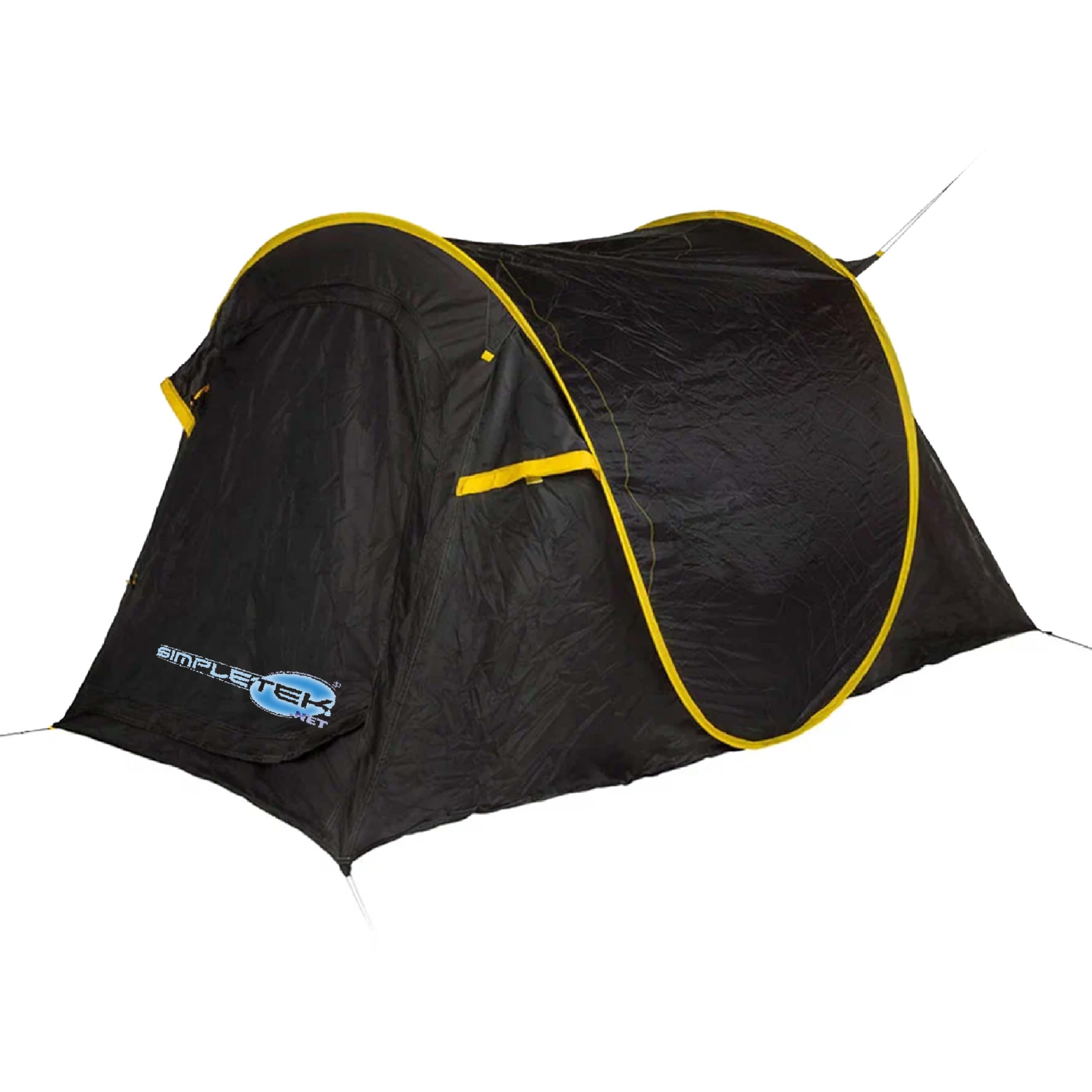 Tente Pop-up Igloo Simpletek – 2 Places, Montage Rapide, Imperméable Et Ventilée, Noir Et Jaune