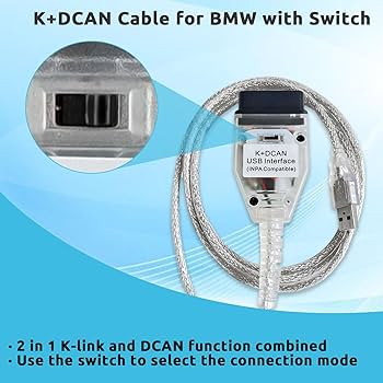 Amazon.com: K DCAN Cable for BMW OBD2 Scanner Diagnostic Tool,K+