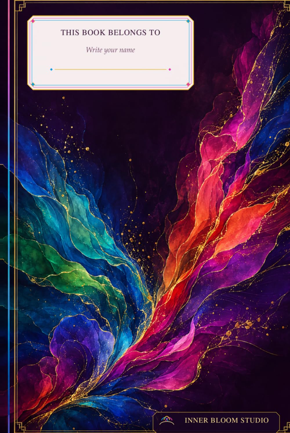 Jewel Color Burst Notebook 250 Pages Hardcover: Elegant 6 × 9 Dotted Grid Notebook for Notes, Planning, Sketching, Doodling, Scrapbooking and Creative Journaling