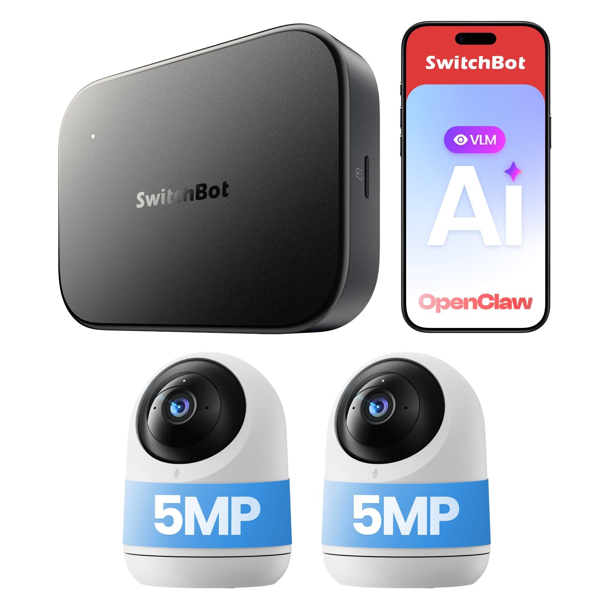 Amazon.co.jp: SwitchBot AI ハブ 防犯カメラ 500万画素 VLM搭載