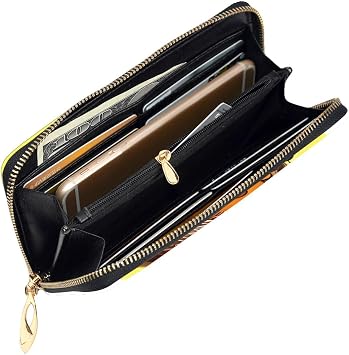 Bird's Nest Golden Chicken Printed Long Clutch Wallet: Lightweight, Durable, and Comfortable for Casual Coins and Cards