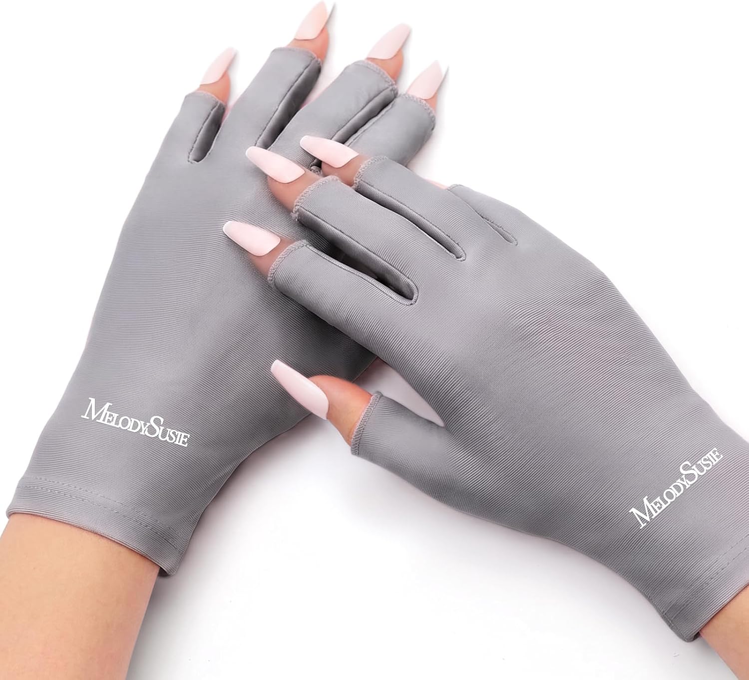 MelodySusie UPF50+ Fingerless UV Protection Gloves for Gel Manicures